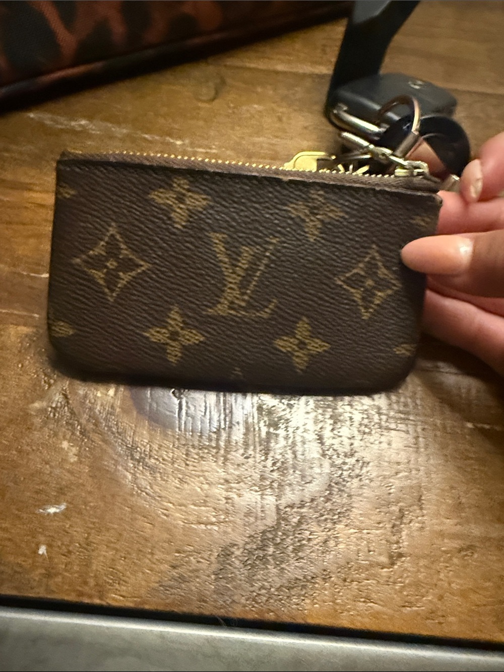 Louis Vuitton Monogram Key & Card Holder in Brown